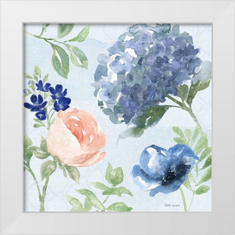 Coastline Botanical III Blue White Modern Wood Framed Art Print by Grove, Beth