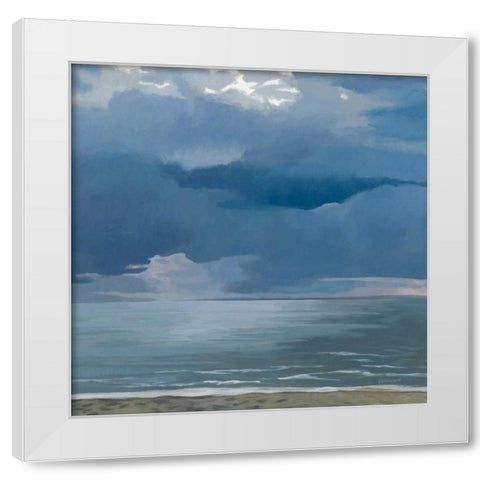 Afternoon Storm White Modern Wood Framed Art Print by Lovell, Kathrine
