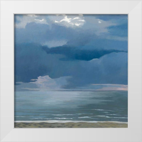 Afternoon Storm White Modern Wood Framed Art Print by Lovell, Kathrine