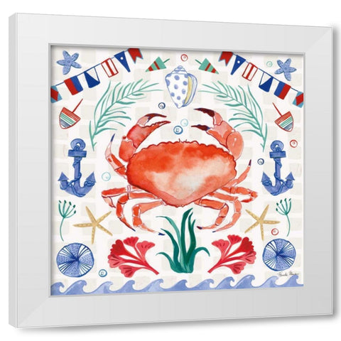 Maritime Delight II White Modern Wood Framed Art Print by Zaman, Farida