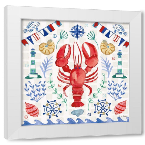 Maritime Delight III White Modern Wood Framed Art Print by Zaman, Farida
