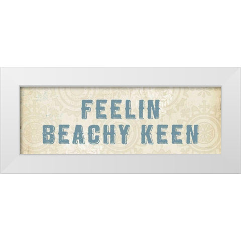 Beach Treasures VII  No Shells White Modern Wood Framed Art Print by Adams, Emily