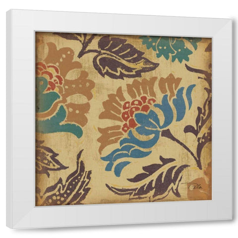 Estampes Floraux III White Modern Wood Framed Art Print by Pela