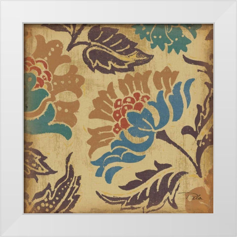 Estampes Floraux III White Modern Wood Framed Art Print by Pela