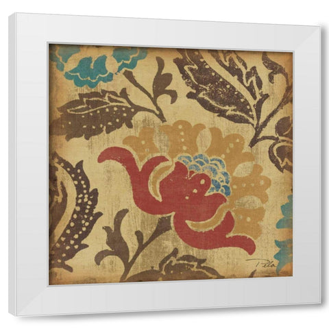 Estampes Floraux White Modern Wood Framed Art Print by Pela