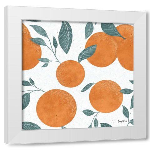 Fruity Cocktails Pattern I White Modern Wood Framed Art Print by Thorns, Becky