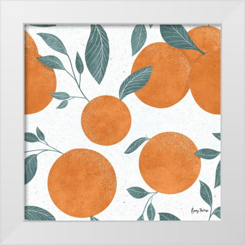 Fruity Cocktails Pattern I White Modern Wood Framed Art Print by Thorns, Becky