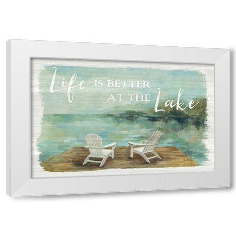 Lakeside Retreat I White Modern Wood Framed Art Print by Vassileva, Silvia