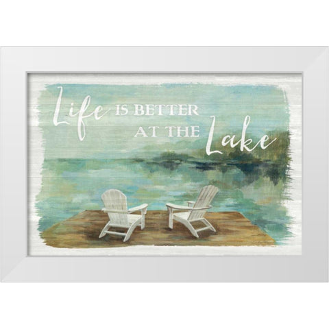 Lakeside Retreat I White Modern Wood Framed Art Print by Vassileva, Silvia