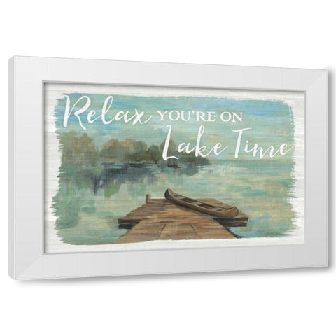 Lakeside Retreat II White Modern Wood Framed Art Print by Vassileva, Silvia