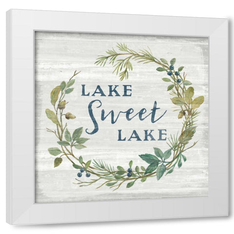 Lakeside Retreat V White Modern Wood Framed Art Print by Vassileva, Silvia