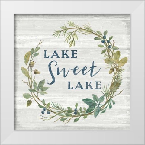 Lakeside Retreat V White Modern Wood Framed Art Print by Vassileva, Silvia