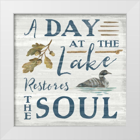 Lakeside Retreat VII White Modern Wood Framed Art Print by Vassileva, Silvia