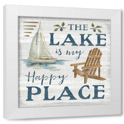 Lakeside Retreat IX White Modern Wood Framed Art Print by Vassileva, Silvia