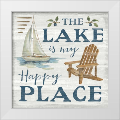 Lakeside Retreat IX White Modern Wood Framed Art Print by Vassileva, Silvia