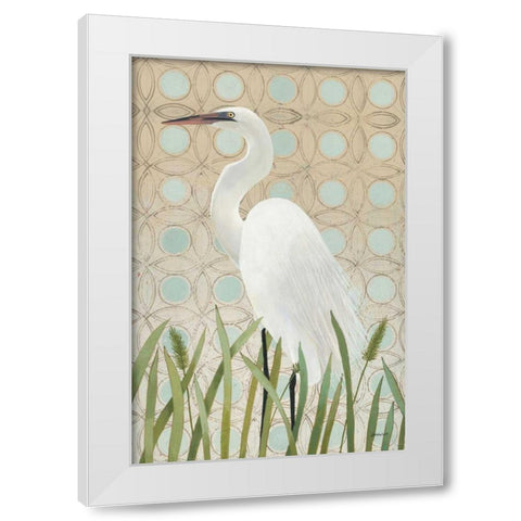 Free as a Bird Egret White Modern Wood Framed Art Print by Lovell, Kathrine