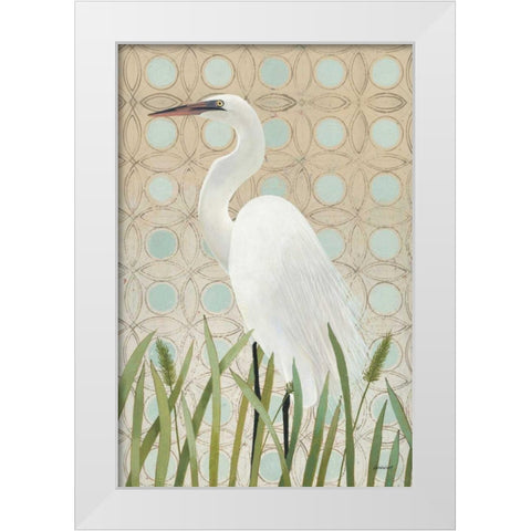 Free as a Bird Egret White Modern Wood Framed Art Print by Lovell, Kathrine