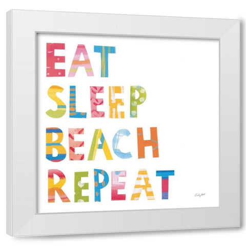 Sea Sand Sun I White Modern Wood Framed Art Print by Prahl, Courtney
