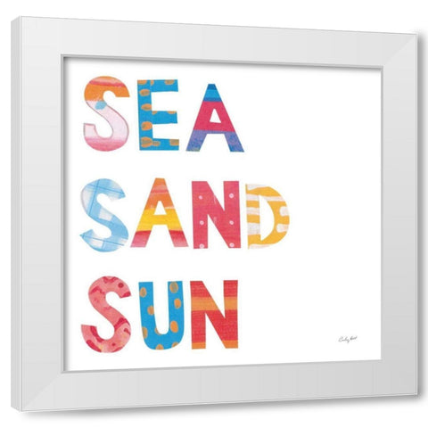 Sea Sand Sun IV White Modern Wood Framed Art Print by Prahl, Courtney