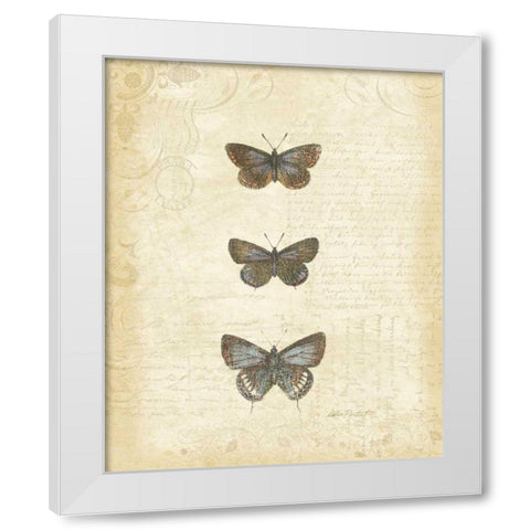 Botanical Butterflies II White Modern Wood Framed Art Print by Pertiet, Katie