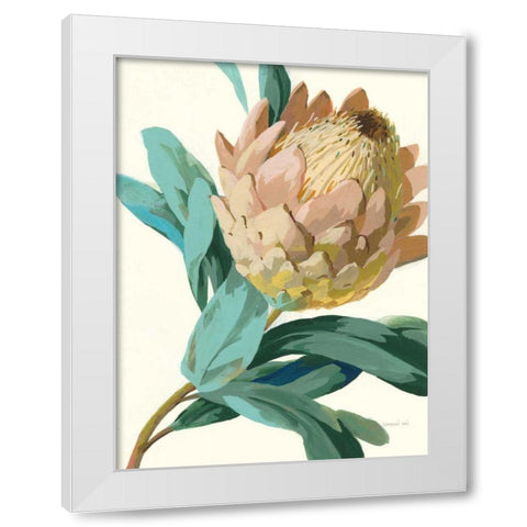 Jewel of the Garden I White Modern Wood Framed Art Print by Nai, Danhui