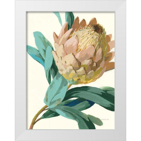 Jewel of the Garden I White Modern Wood Framed Art Print by Nai, Danhui