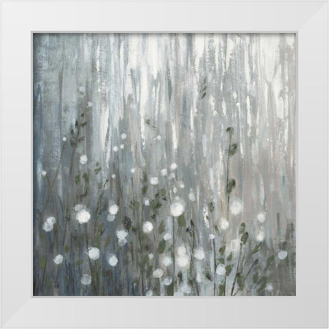 January Branches Gray White Modern Wood Framed Art Print by Vassileva, Silvia