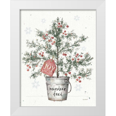 A Christmas Weekend III Greenery White Modern Wood Framed Art Print by Audit, Lisa