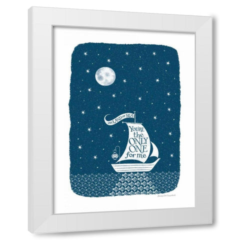 Starry Skies White Modern Wood Framed Art Print by Snowdon, Alexandra