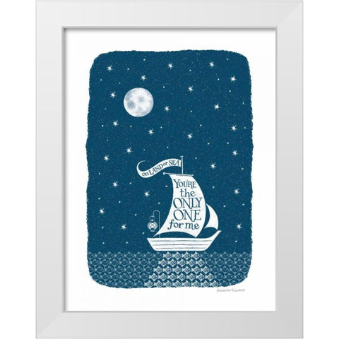 Starry Skies White Modern Wood Framed Art Print by Snowdon, Alexandra