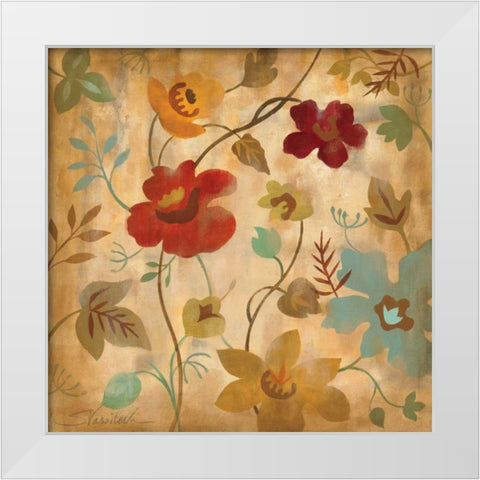 Antique Embroidery II White Modern Wood Framed Art Print by Vassileva, Silvia