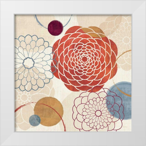 Abstract Bouquet I White Modern Wood Framed Art Print by Charron, Veronique