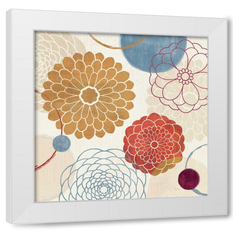 Abstract bouquet II White Modern Wood Framed Art Print by Charron, Veronique