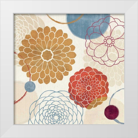 Abstract bouquet II White Modern Wood Framed Art Print by Charron, Veronique