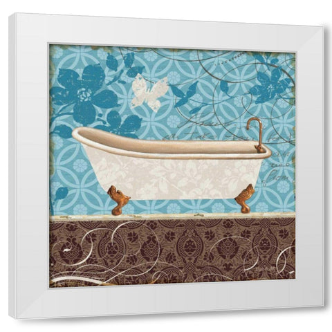 Eco Motif Bath I White Modern Wood Framed Art Print by Audit, Lisa
