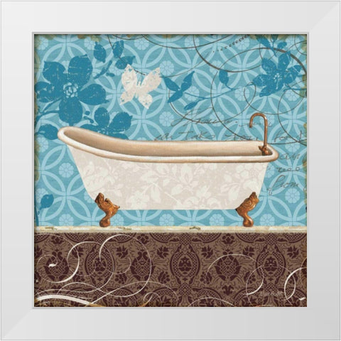 Eco Motif Bath I White Modern Wood Framed Art Print by Audit, Lisa