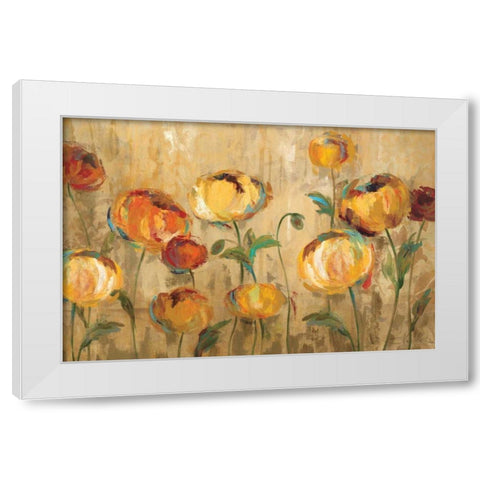 Joyful Ranunculi White Modern Wood Framed Art Print by Vassileva, Silvia