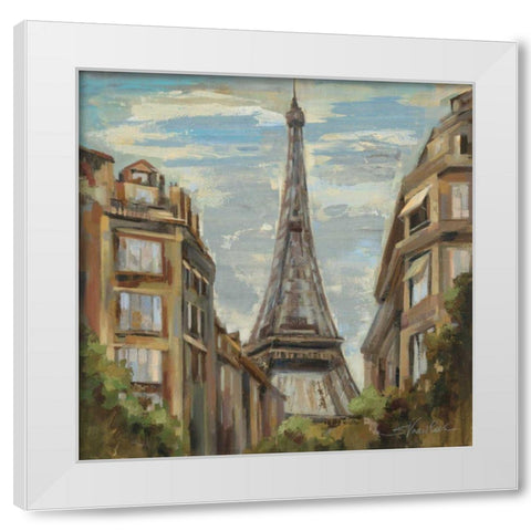 A Moment in Paris I White Modern Wood Framed Art Print by Vassileva, Silvia