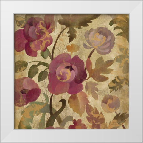 Shimmering Garden I White Modern Wood Framed Art Print by Vassileva, Silvia
