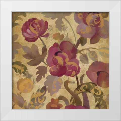 Shimmering Garden II White Modern Wood Framed Art Print by Vassileva, Silvia