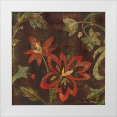 Composition on Umber II White Modern Wood Framed Art Print by Vassileva, Silvia