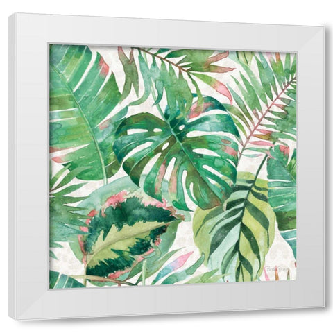 From the Jungle Pattern III White Modern Wood Framed Art Print by Grove, Beth