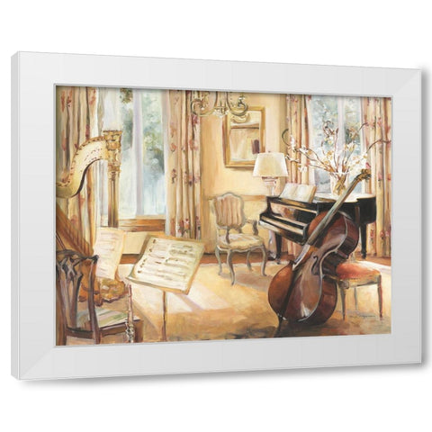 My Sons Cello White Modern Wood Framed Art Print by Hageman, Marilyn