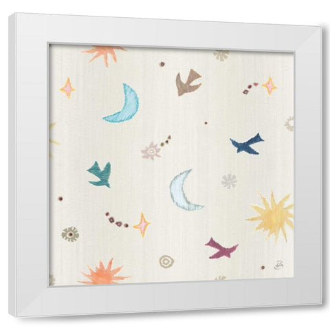 My Bohemian Life Pattern III White Modern Wood Framed Art Print by Brissonnet, Daphne