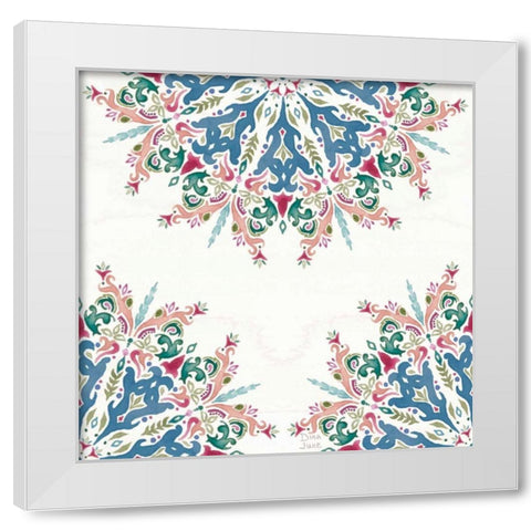 Bohemian Vibes Pattern VIIIA White Modern Wood Framed Art Print by June, Dina
