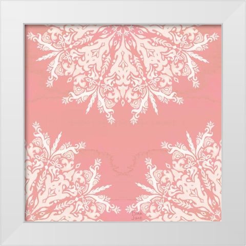Bohemian Vibes Pattern VIIIB White Modern Wood Framed Art Print by June, Dina