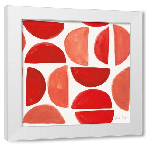 Neighborhood Holiday Pattern IIIA White Modern Wood Framed Art Print by Zaman, Farida