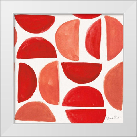 Neighborhood Holiday Pattern IIIA White Modern Wood Framed Art Print by Zaman, Farida
