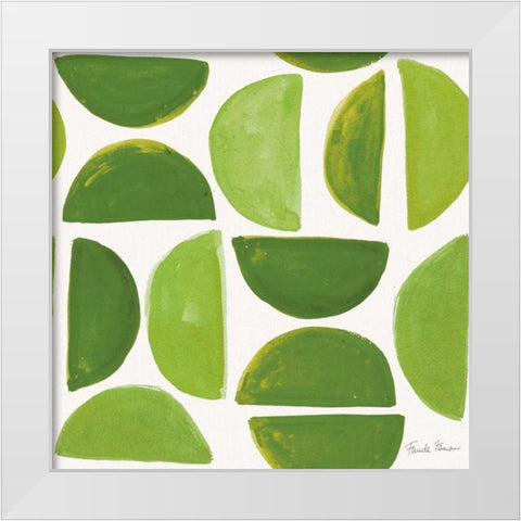 Neighborhood Holiday Pattern IIIB White Modern Wood Framed Art Print by Zaman, Farida