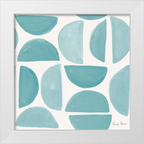 Neighborhood Holiday Pattern IIIC White Modern Wood Framed Art Print by Zaman, Farida